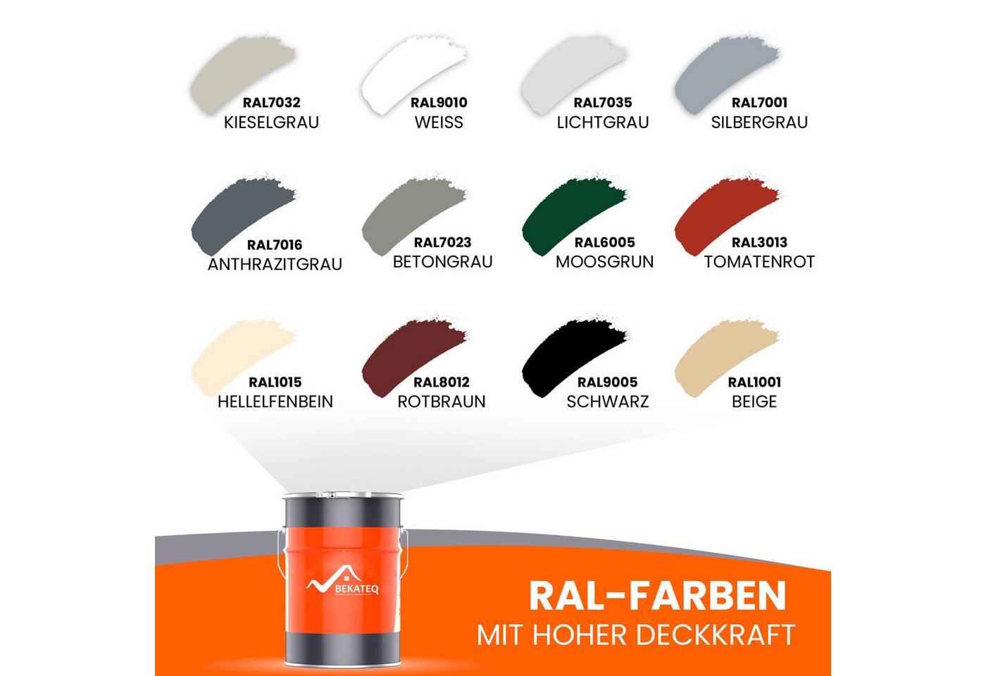 BEKATEQ Dachfarbe BE-510 Dachfarbe Sockelfarbe, Dachbeschichtung für Beton, Ziegel, Eternit, Dachpappe, Bitumen Bild 2
