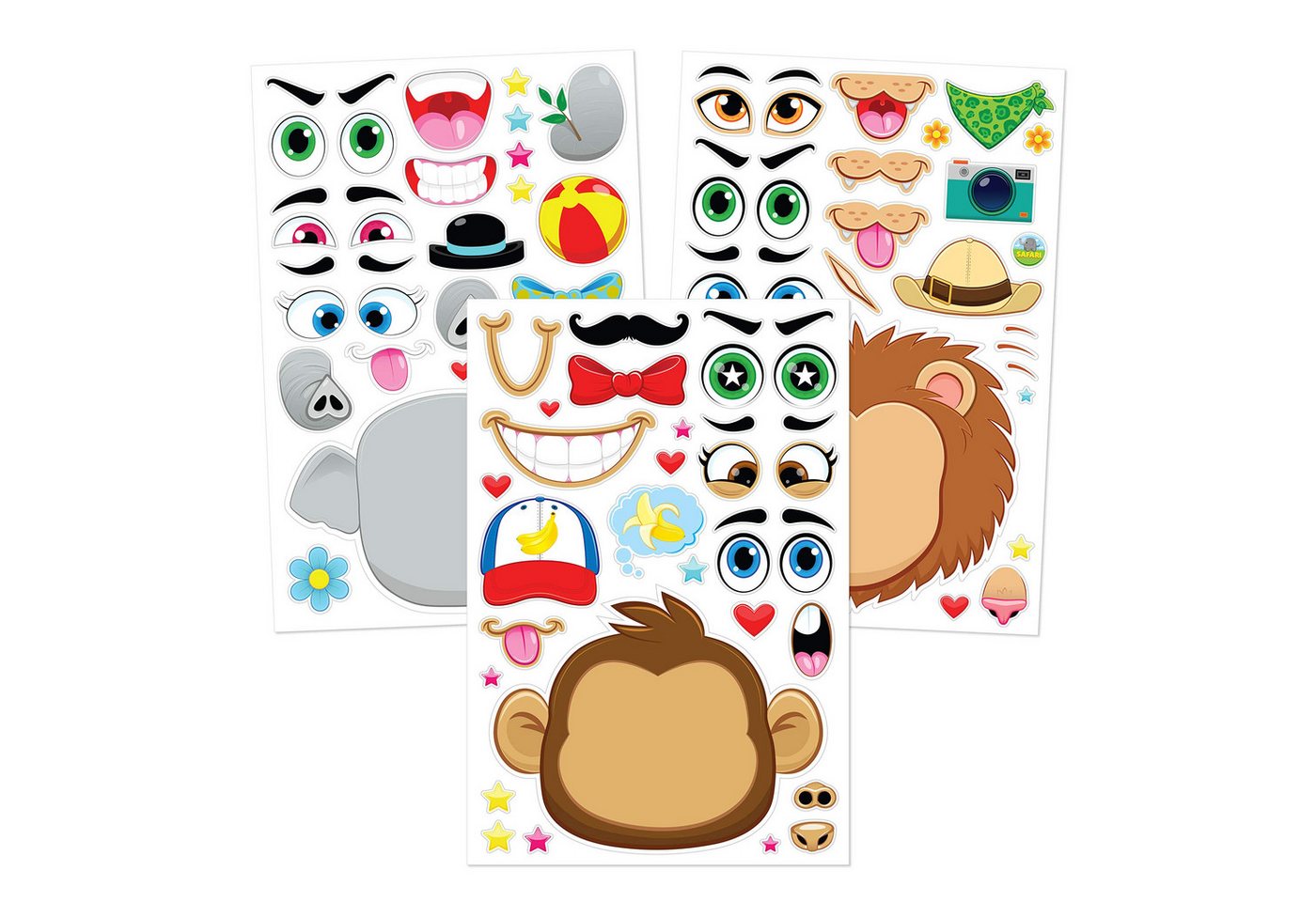 JOYIN Aufkleber JOYIN 36 Stück Tier Aufkleber Kinder, Sticker Set, Make-a-Face, (36tlg) Bild 2