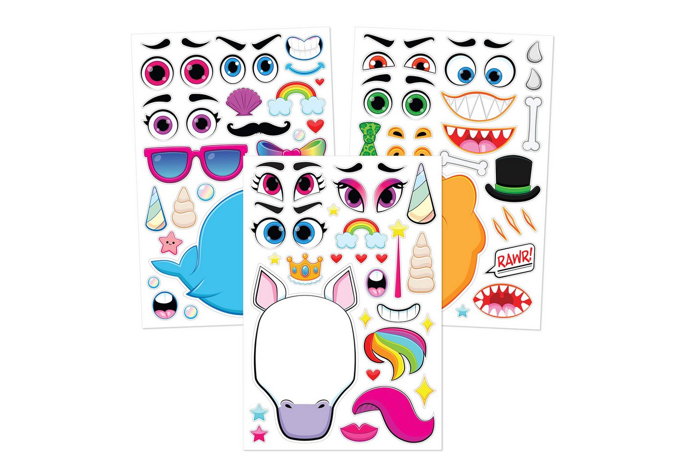JOYIN Aufkleber JOYIN 36 Stück Tier Aufkleber Kinder, Sticker Set, Make-a-Face, (36tlg) Bild 3