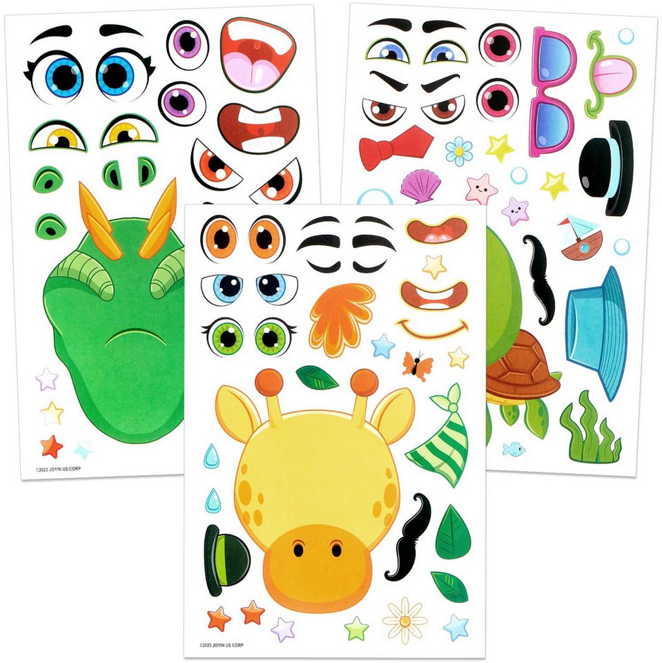 JOYIN Aufkleber JOYIN 36 Stück Tier Aufkleber Kinder, Sticker Set, Make-a-Face, (36tlg) Bild 4