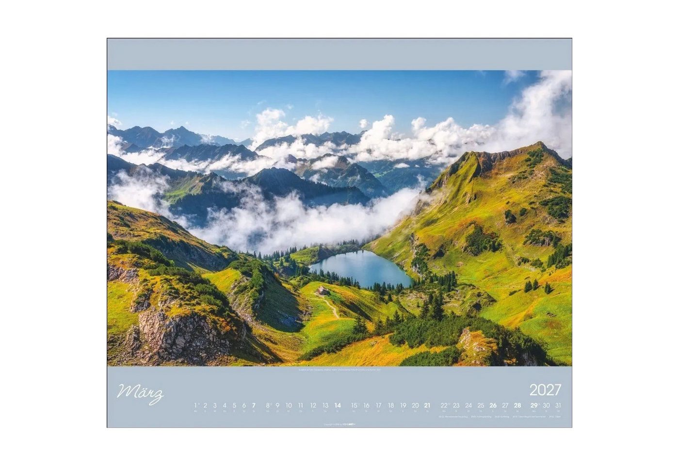 Wandkalender Alpen im Licht Kalender 2027