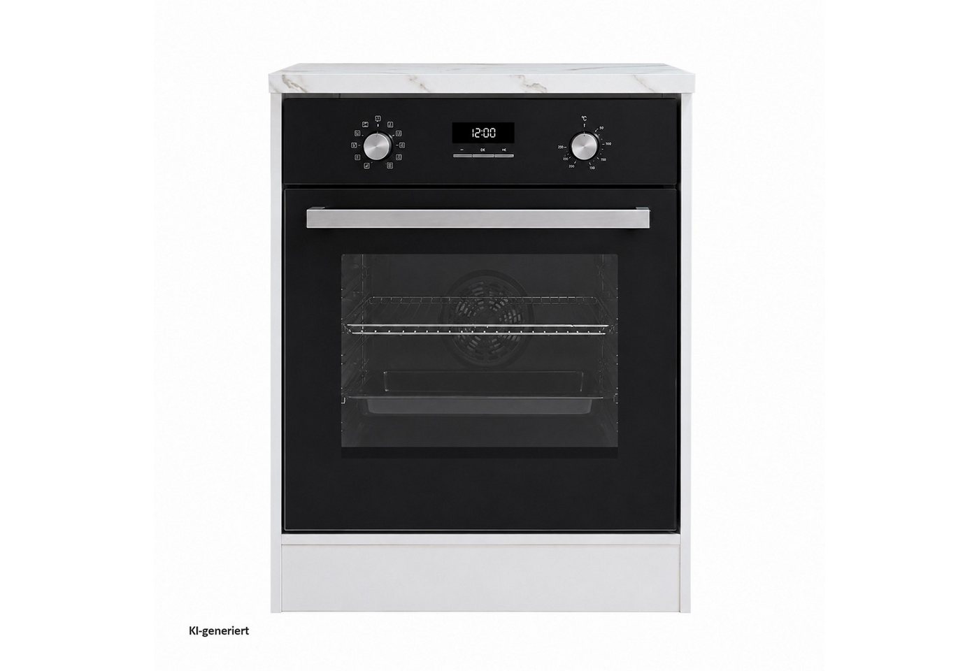 HTI-Living Backofenumbauschrank Herdumbauschrank Jenna Weiß 60 cm (1 Stück, 1-St., 1 Herdumbauschrank) Küchenunterschrank für Einbaubackofen modular erweiterbar Bild 2