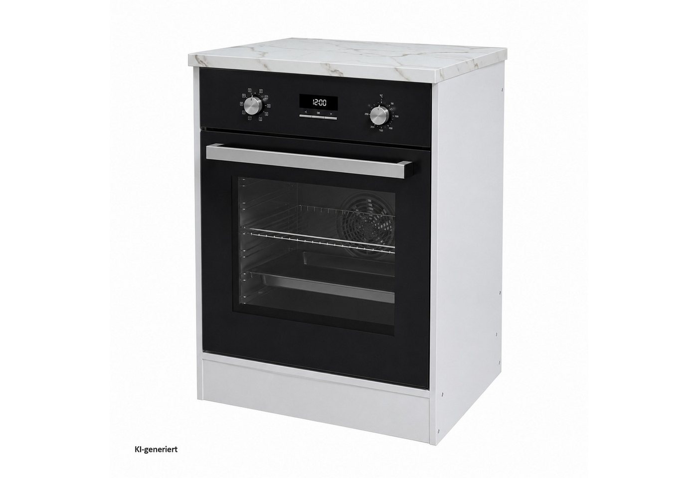 HTI-Living Backofenumbauschrank Herdumbauschrank Jenna Weiß 60 cm (1 Stück, 1-St., 1 Herdumbauschrank) Küchenunterschrank für Einbaubackofen modular erweiterbar Bild 4