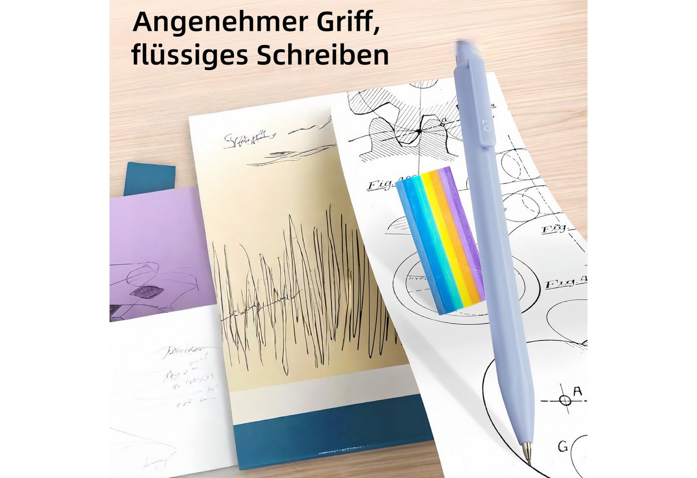 FOUORTUNATE-BEE Federmäppchen 44-teiliges Schreibset für Schule, Studium und Büro, (44-tlg), Schreibwaren Set 44 Teile für Jugendliche und Schüler