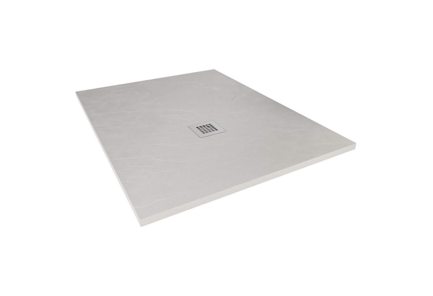 Aquabad® Duschrinne Mineralguss Duschtasse Deluxe Classic in Grau, 70 x 120 cm