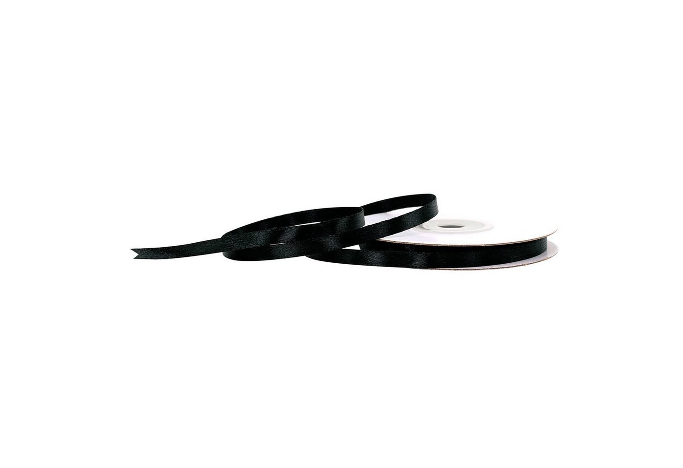 Creativery Satinband, Satinband 6mm x 25m Rolle Schwarz Bild 2