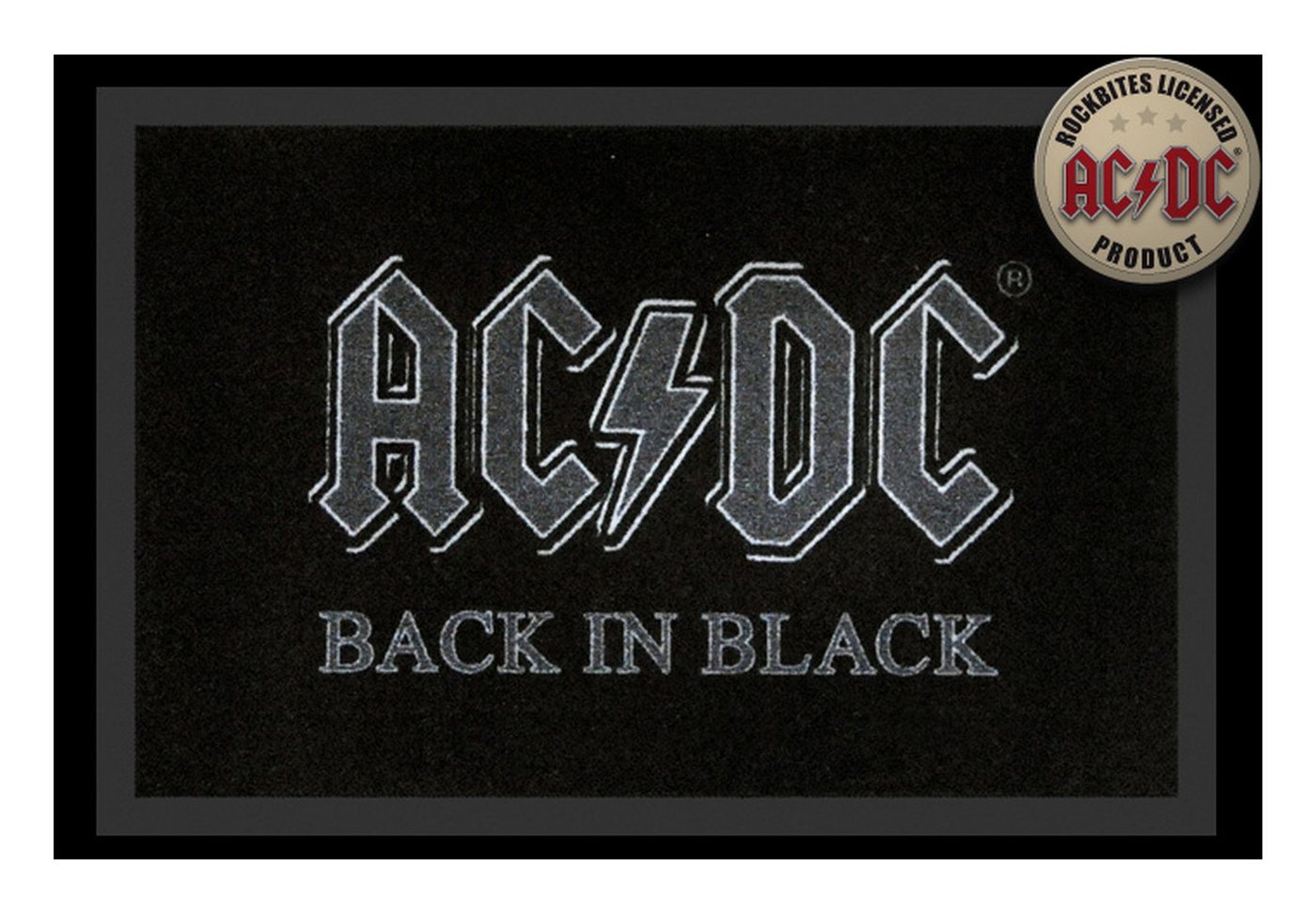 Rockbites Fußmatte Rockbites - Fußmatte Türmatte "AC/DC - Back In Black" Schwarz Nr. 22