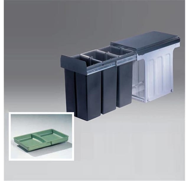 WESCO Einbaumülleimer 857611-11 Profiline Bio-Trio 30 DT