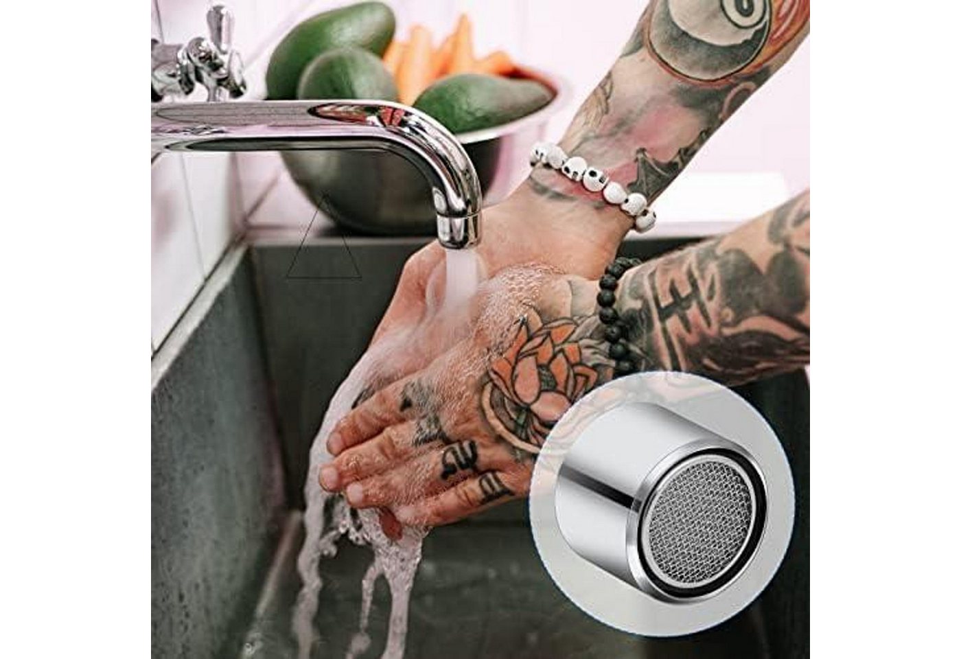 FELIXLEO Strahlregler Hochwertige M22 Strahlregler für Wasserhähne sparen effektiv Wasser, (1-tlg) Bild 4