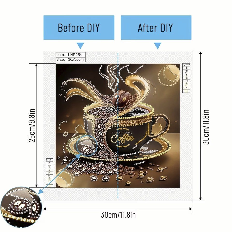 Venicce Love Kreativset Diamond Painting Bilder, Diamant Painting Malerei Set – Kaffeebecher, (1-tlg) Bild 2