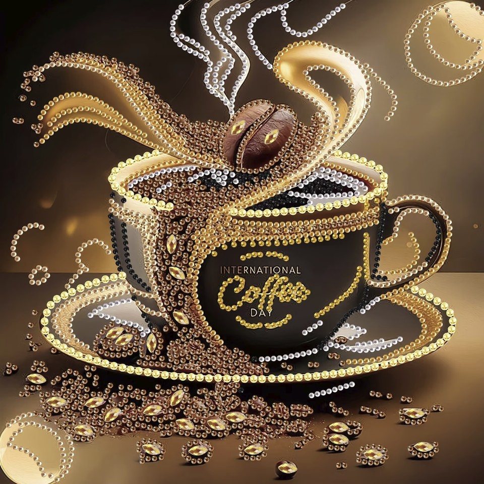 Venicce Love Kreativset Diamond Painting Bilder, Diamant Painting Malerei Set – Kaffeebecher, (1-tlg) Bild 3
