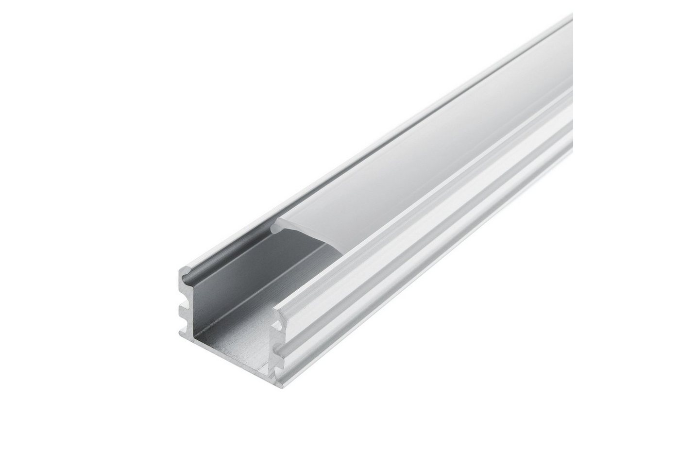 ENERGMiX LED-Stripe-Profil 2 Meter Aluprofile Alu Schiene Profil für LED Strip LED Kanal mit, Profil Kanal LED Leiste 200cm inkl. Clips und Endkappen Bild 2