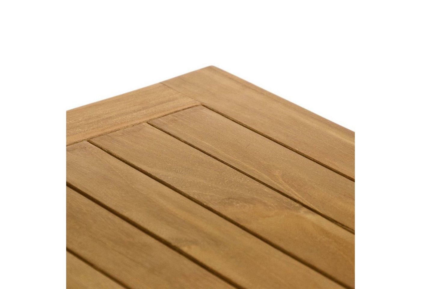 VCM Gartentisch Balkontisch Teakholz H. 50 x B. 50 x T. 50 cm, Blumenhocker, Beistelltisch
