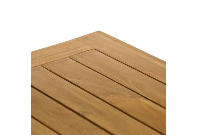 VCM Gartentisch Balkontisch Teakholz H. 50 x B. 50 x T. 50 cm, Blumenhocker, Beistelltisch