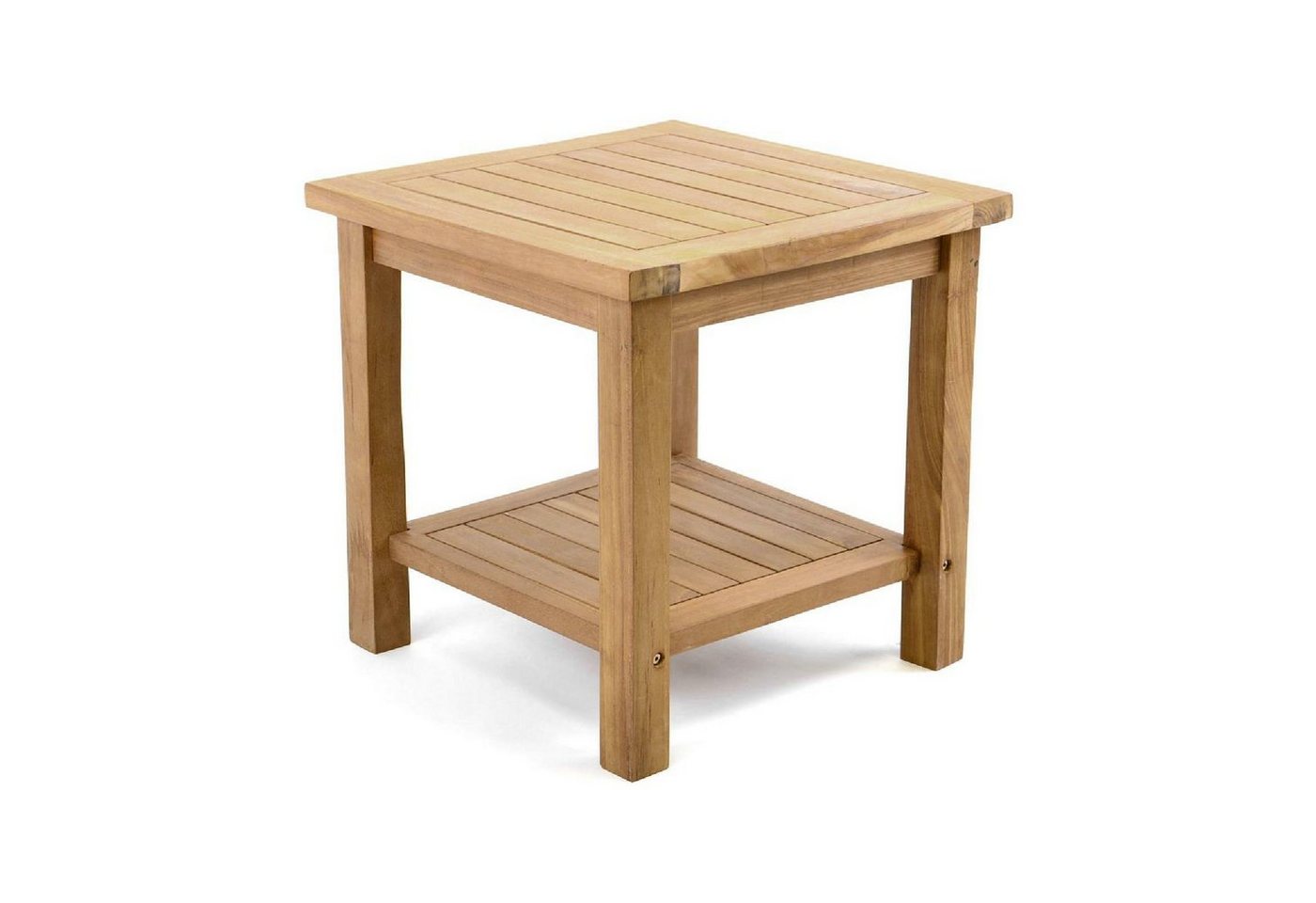 VCM Gartentisch Balkontisch Teakholz H. 50 x B. 50 x T. 50 cm, Blumenhocker, Beistelltisch Bild 3