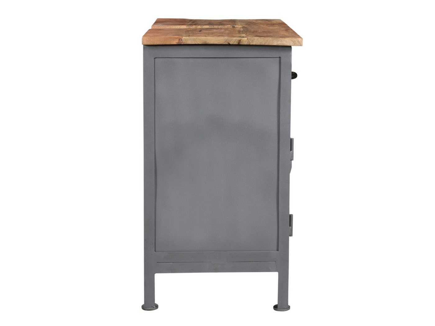 massivum Waschbeckenunterschrank Pinetown, Badschrank grau, Metall-Holz Mix Bild 3