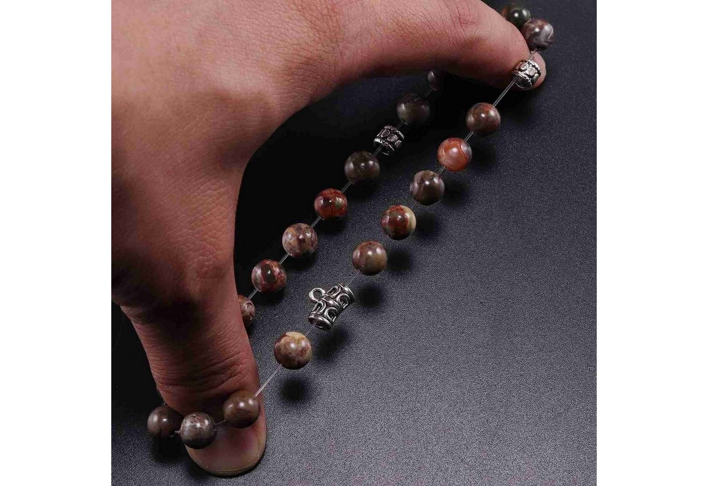 Kopper-24 Bastelperlen elastischer Nylon-Faden zum Perlen basteln, 0,8 mm, 8 m Länge, weiß