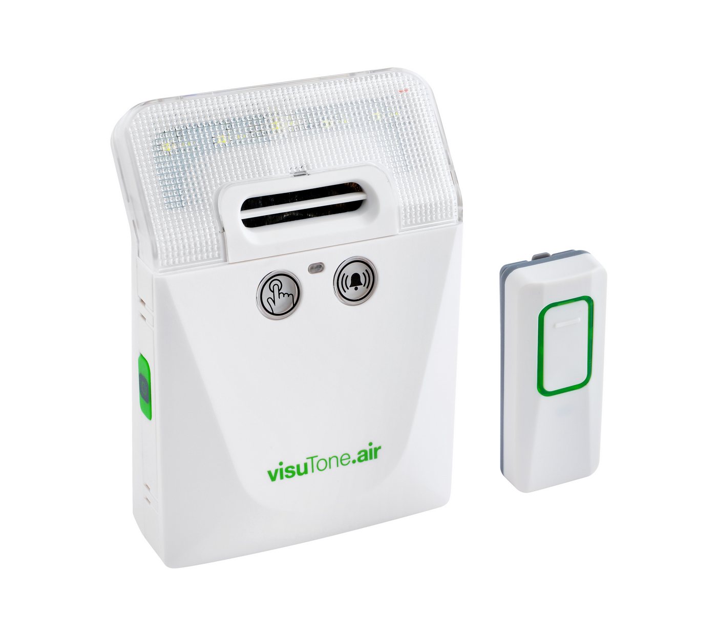 HUMANTECHNIK Türklingel-Set & Telefonklingel-Set, visuTone.air Set, 1 Empfänger, 6 Klingeltöne, (Set, besteht aus Türklingeltaste + Empfänger), extralauter Klingelton, Lichtblitz Bild 2