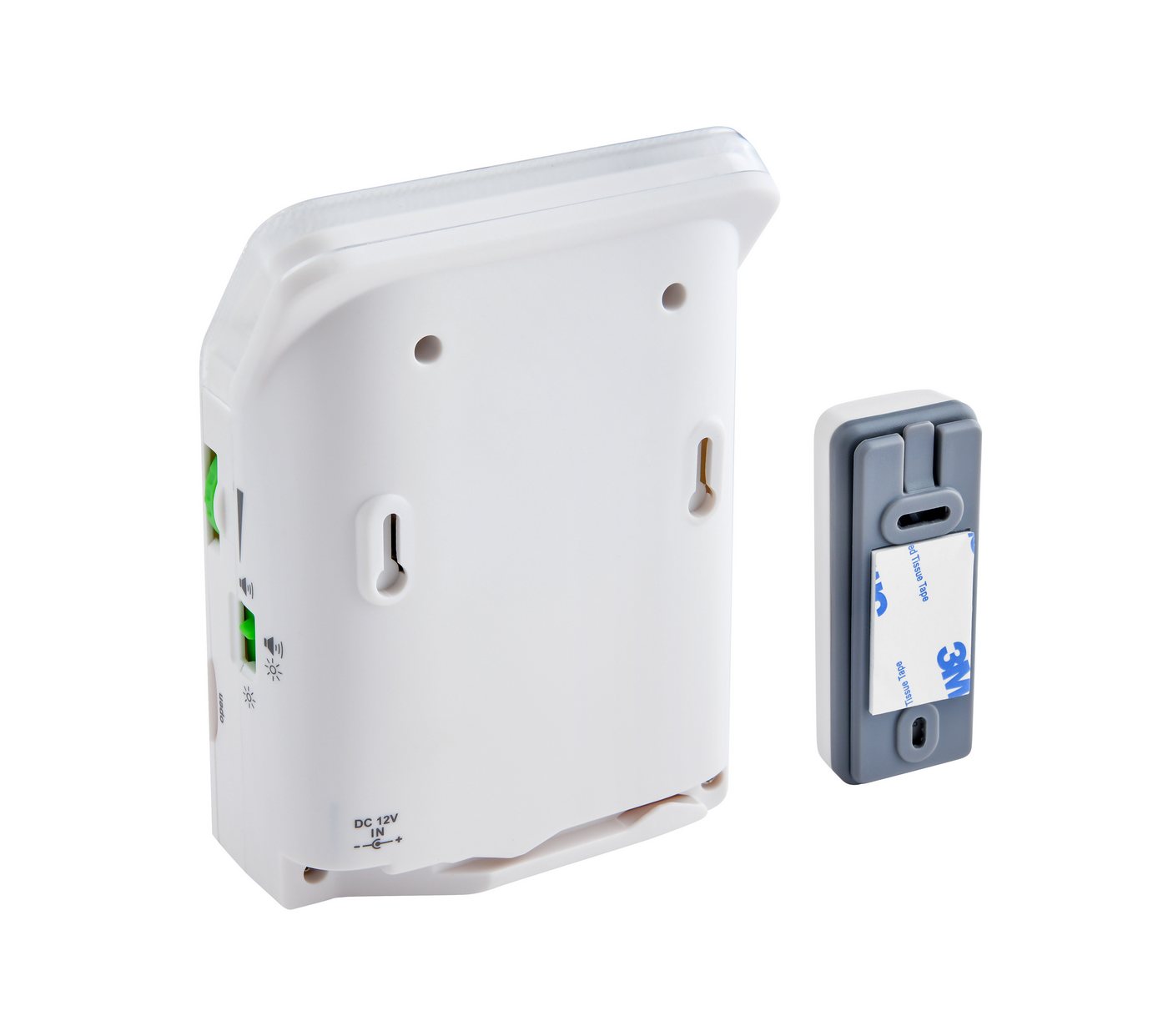 HUMANTECHNIK Türklingel-Set & Telefonklingel-Set, visuTone.air Set, 1 Empfänger, 6 Klingeltöne, (Set, besteht aus Türklingeltaste + Empfänger), extralauter Klingelton, Lichtblitz Bild 3