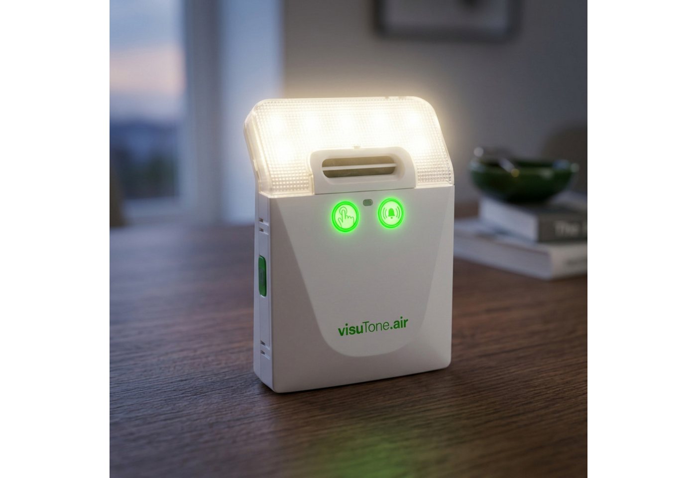 HUMANTECHNIK Türklingel-Set & Telefonklingel-Set, visuTone.air Set, 1 Empfänger, 6 Klingeltöne, (Set, besteht aus Türklingeltaste + Empfänger), extralauter Klingelton, Lichtblitz Bild 5