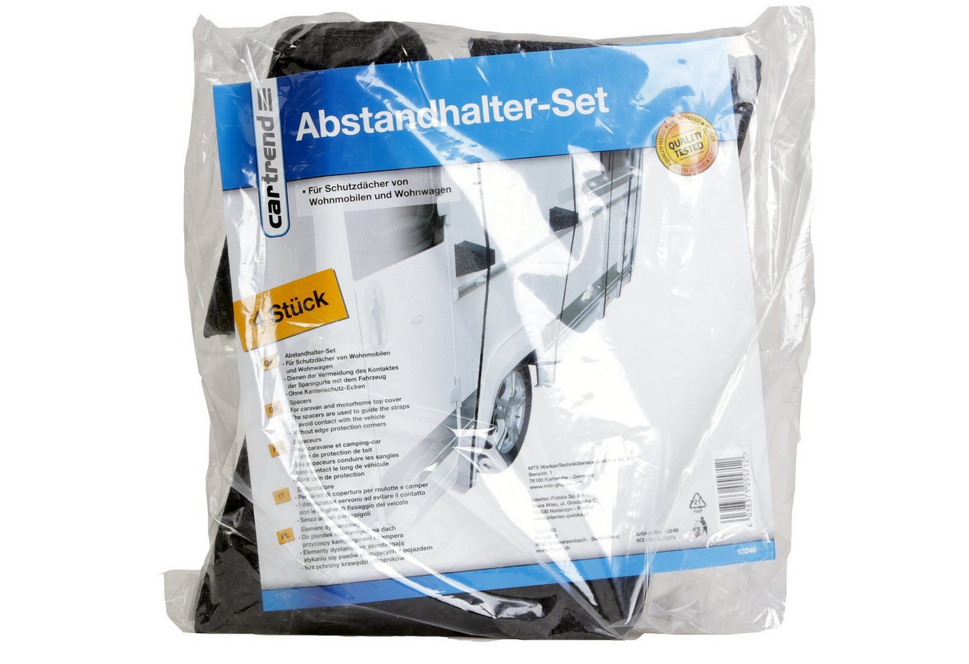 Cartrend Wohnwagenschutzhülle 4x Caravan Abstandhalter Set Schutzecken