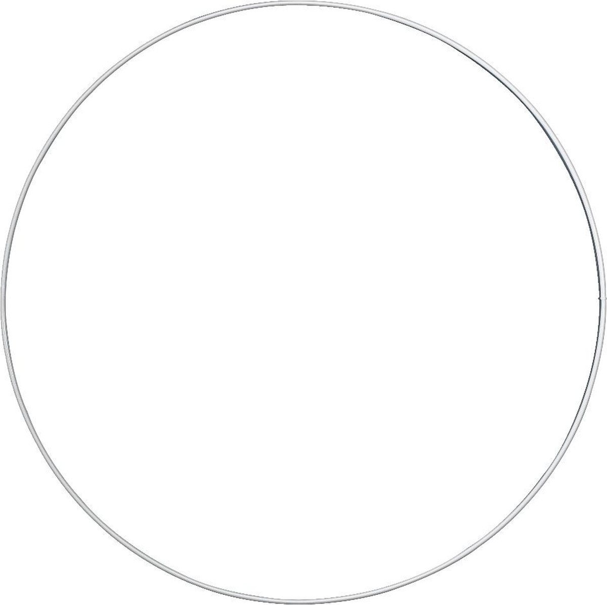 Knorr Prandell Bastelfilz Drahtring 25cm weiß Packung mit 10 Stück