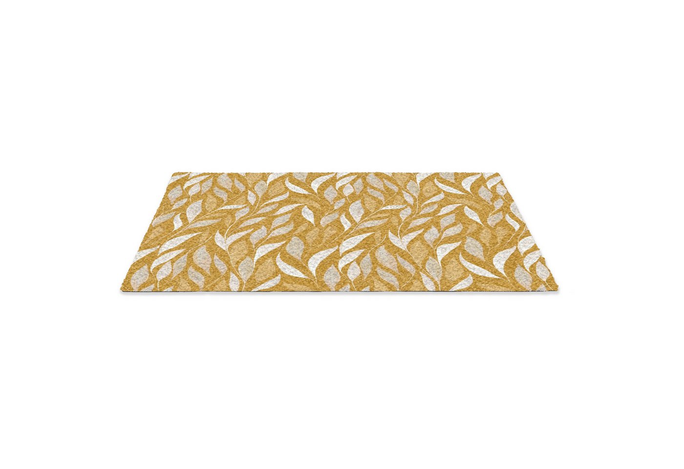 MuchoWow Fußmatte Blätter - Muster - Gelb, Rechteckig, innen Schmutzfangmatte, Tür, Schmutzfänger Flur, Teppich 60x40 cm Bild 3