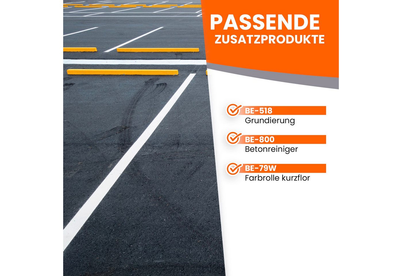 BEKATEQ Zeichenfarbe LS-820 Straßenmarkierungsfarbe, Parkplatzmarkierung Bodenfarbe Betonfarbe Bild 2