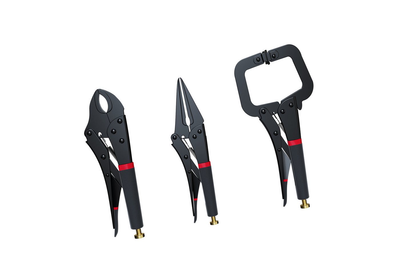 CCLIFE Gripzange CCLIFE Gripzangen Set aus Stahl fuer Schweißen und Reparatur, 3-tlg. Bild 2