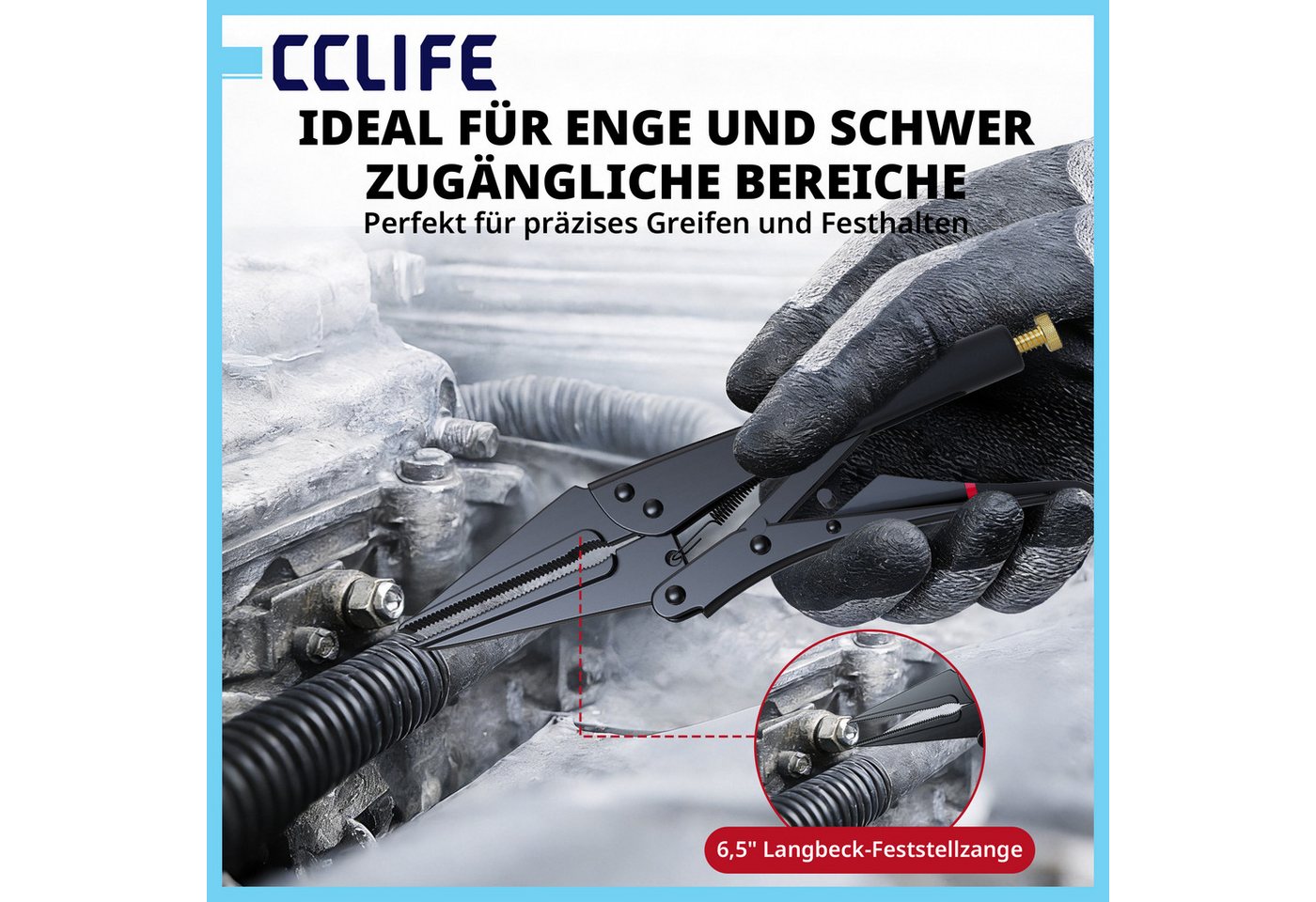 CCLIFE Gripzange CCLIFE Gripzangen Set aus Stahl fuer Schweißen und Reparatur, 3-tlg. Bild 4