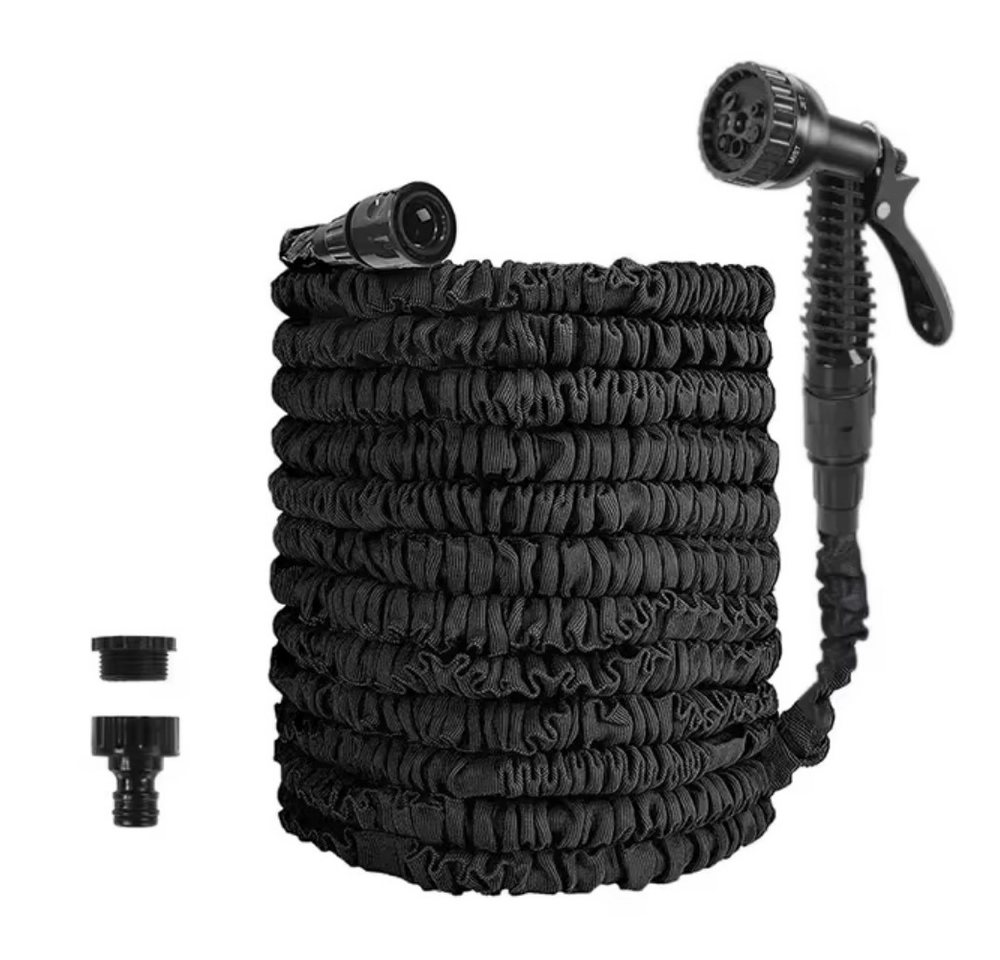 Athlix Bewässerungsschlauch 30m Gartenbewässerungsschlauch 7 Wassersprühfunktionen Wasserpistole, Automatische Ausdehnung, Einstellbare Bewässerungsoptionen