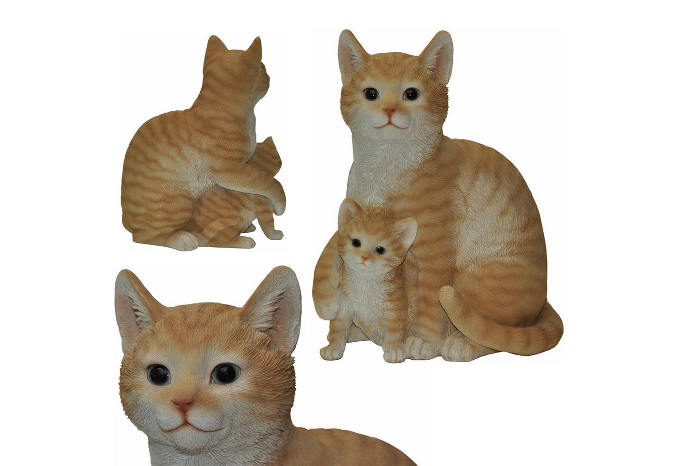 dazikemo Gartenfigur Gartenfigur Dekofigur Katze mit Katzenbaby Bild 5
