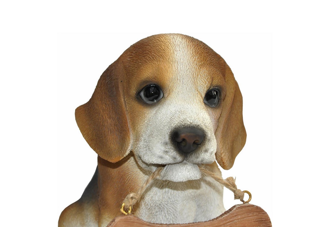 dazikemo Gartenfigur Gartenfigur Dekofigur Hund Beagle Willkommen Bild 4