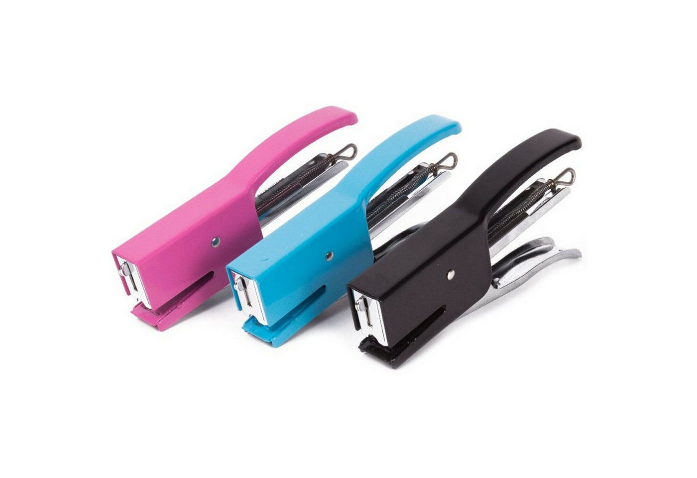 BENSON Handtacker Vater Heftklammern Tacker Set mit 500 Klammern zufällige Farbe, (4 tlg), Büro, Heftgerät Set + Heftklammern
