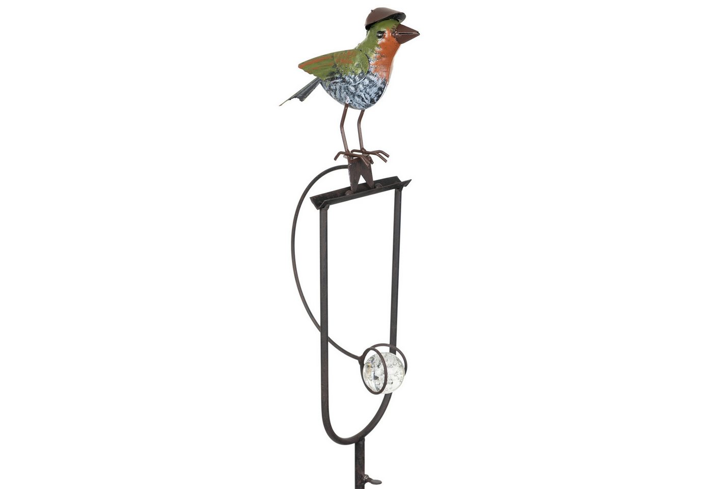 Moritz Gartenstecker Gartenstecker Vogel mit Hut aus Metall, 105 cm Bild 5