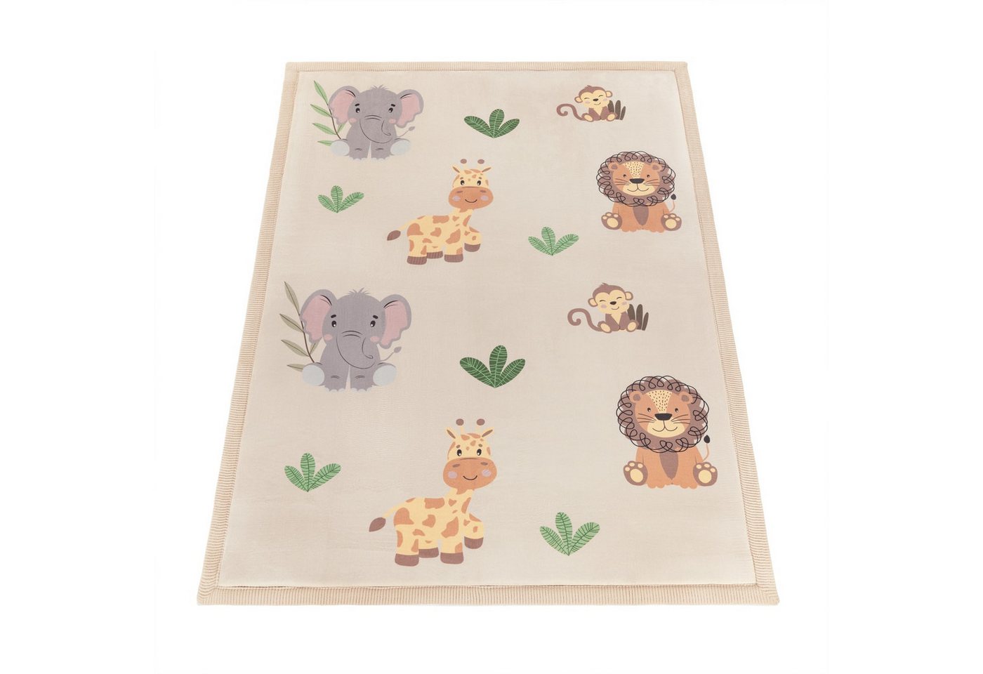KADIMA DESIGN Kinderteppich waschmaschinenwaschbar Tiere Kinderzimmer Kinderteppich, Rechteckig, Höhe: 24 mm, Florhöhe: 20 mm, 100% Polyester, Rechteckig, 120x160cm, Mehrfarbig