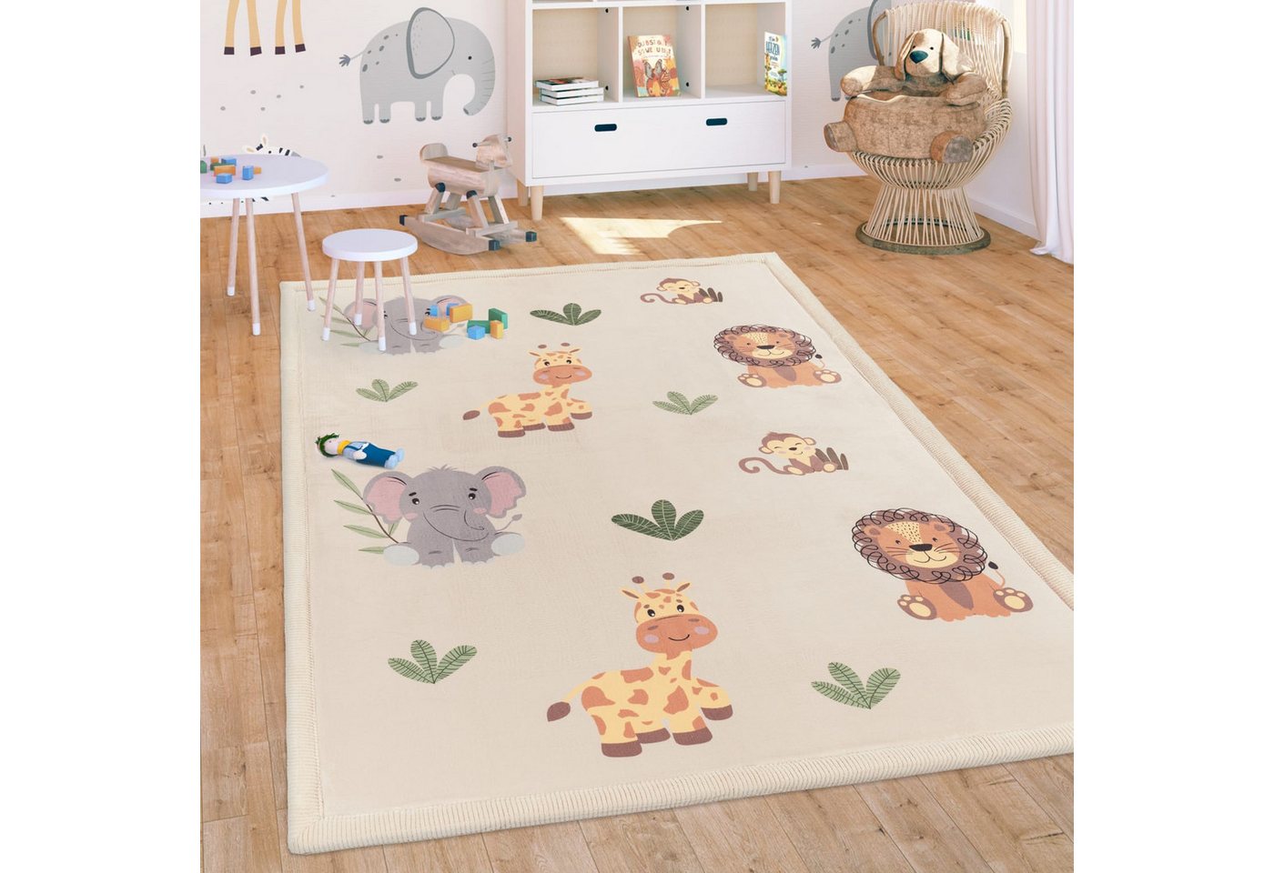 KADIMA DESIGN Kinderteppich waschmaschinenwaschbar Tiere Kinderzimmer Kinderteppich, Rechteckig, Höhe: 24 mm, Florhöhe: 20 mm, 100% Polyester, Rechteckig, 120x160cm, Mehrfarbig Bild 3