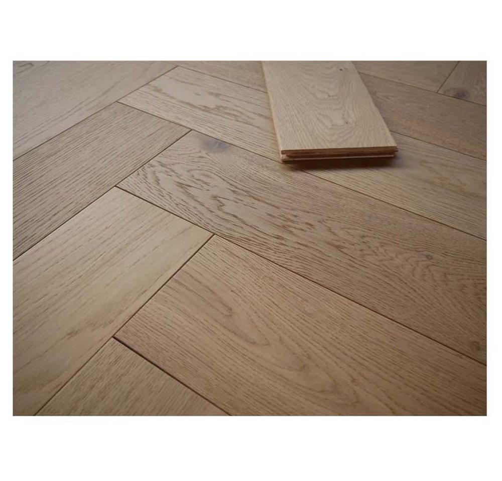 Woodstore24 Parkett Eiche Parkett, Fischgrät, unsichtbar lackiert, matt, 14 x 125 x 600 mm