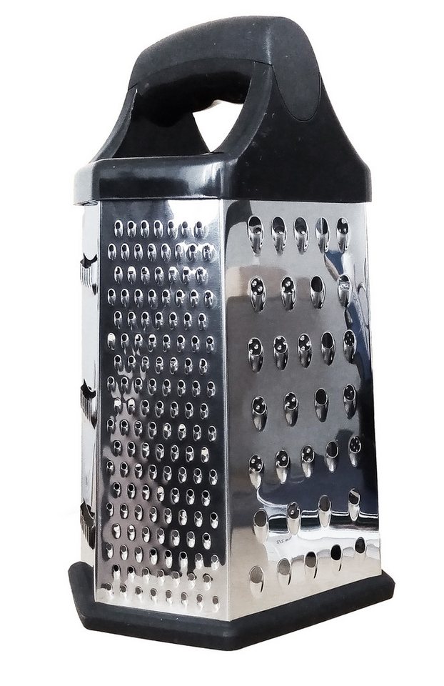 Reinex Multireibe SECHSKANTREIBE 23cm Edelstahl Griff Gemüsereibe 38 (Schwarz), Multireibe Turmreibe Gemüsehobel Käsereibe Küchenreibe Reibe Bild 4