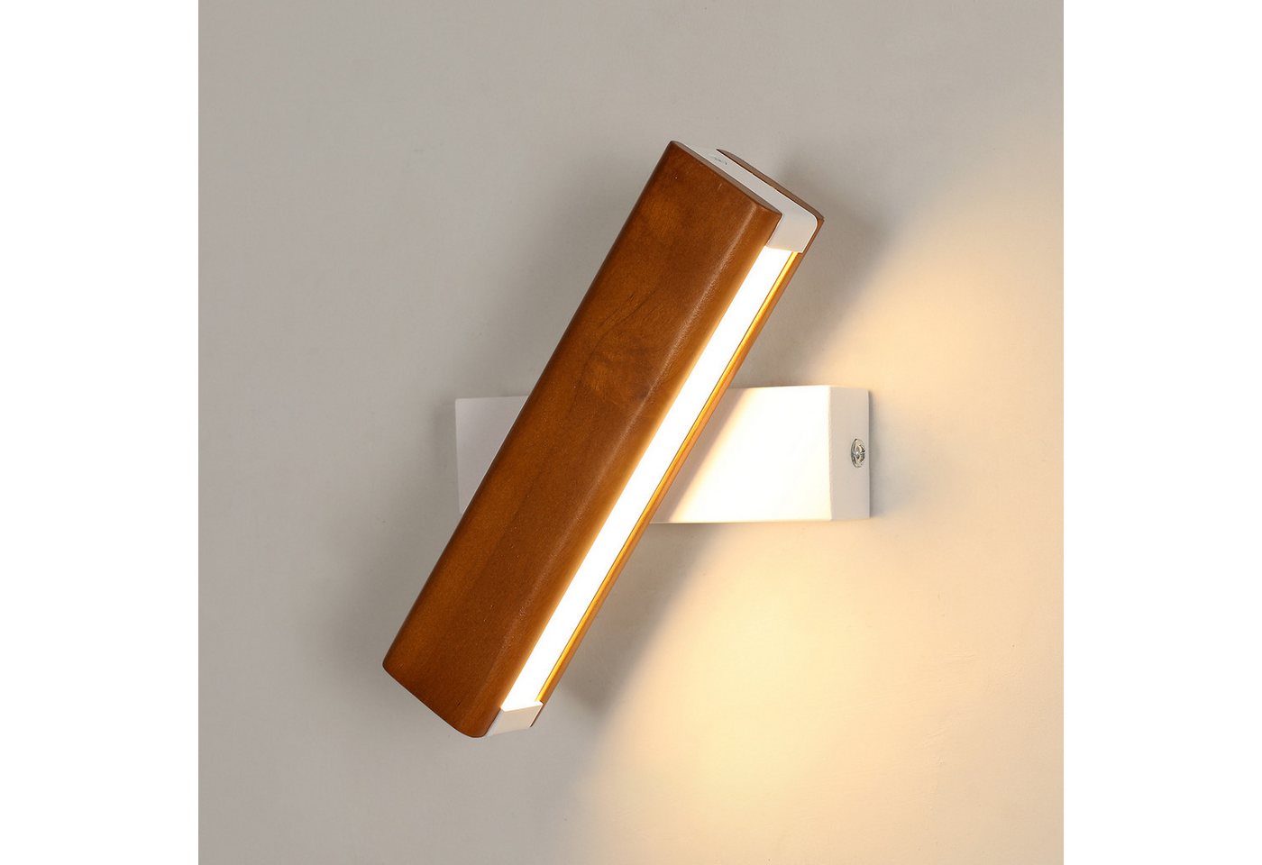 Riserva Wandleuchte Moderne LED Wandleuchte Holz 21cm 4W Warmweiß 3000K 220V, LED wechselbar Bild 4