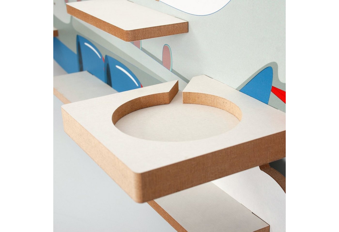 Kreative Feder Kinderregal MUSIKBOX-REGAL Flugzeug, für TONIE-BOX und TONIES inkl. 40 Metallplättchen
