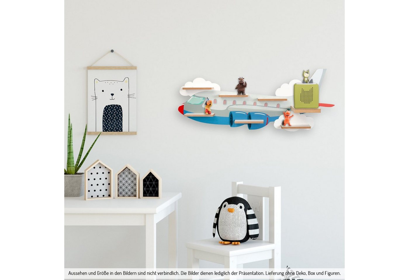 Kreative Feder Kinderregal MUSIKBOX-REGAL Flugzeug, für TONIE-BOX und TONIES inkl. 40 Metallplättchen Bild 4