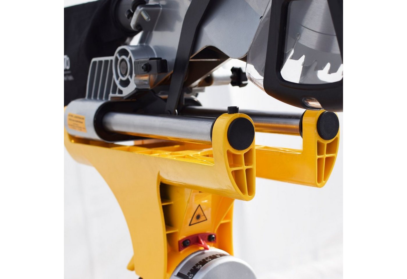 BAMATO Zug-, Kapp- und Gehrungssäge KP-350PRO und Maschinenständer KST-2760 Kappsäge 105mm Schnitthöhe, 2-St., beidseitig schwenkbar, Laser, Zugsäge, Sanftanlauf Bild 2