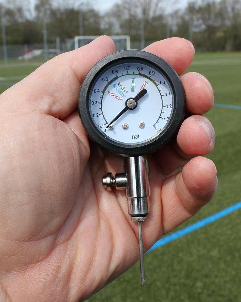SPORTIKEL24 Luftdruckmessgerät Luftdruckmesser für alle Bälle