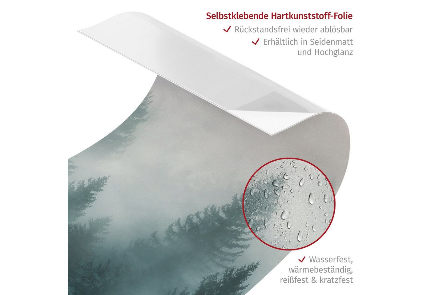 Bilderdepot24 Duschrückwand Fliesen Wald beige Badrückwand ohne Bohren Dusche Natur, (1-tlg., 0,61 mm starke Folie selbstklebend Wandpaneele Dusche versch. Größen), fugenlose & wasserfeste Motiv Rückwand Wandverkleidung für Duschkabine