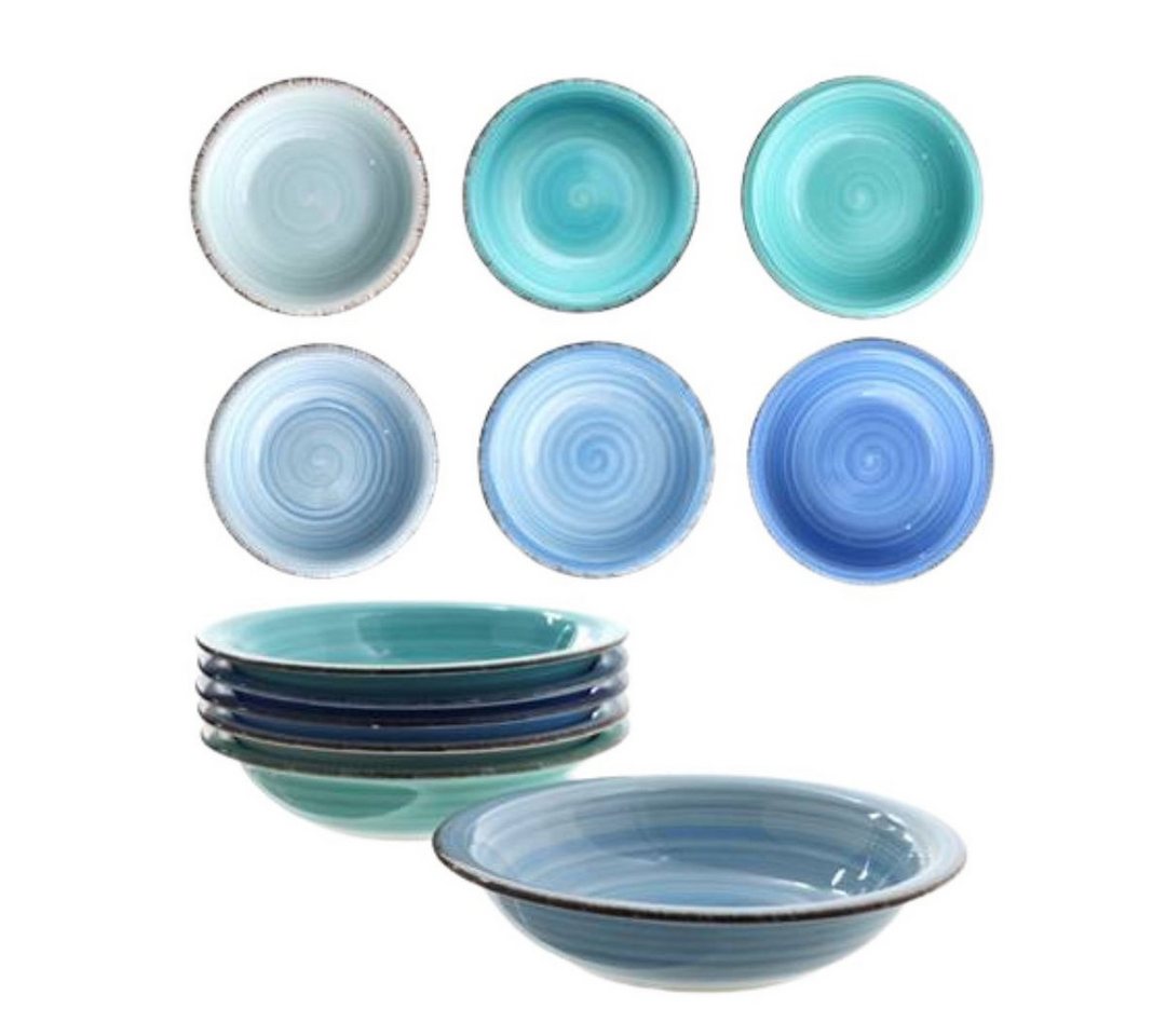 HIT Trading Haushaltshobel 6er-Set Suppenteller Sky Ø 22 Maritime Blautöne 650ml schalen schüssel Bild 3