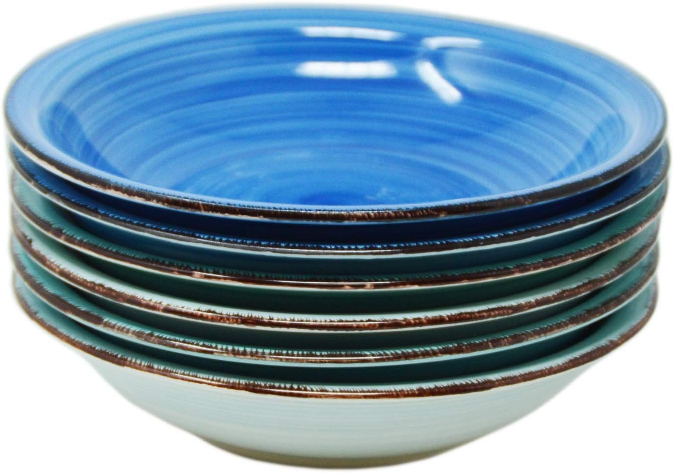 HIT Trading Haushaltshobel 6er-Set Suppenteller Sky Ø 22 Maritime Blautöne 650ml schalen schüssel Bild 4