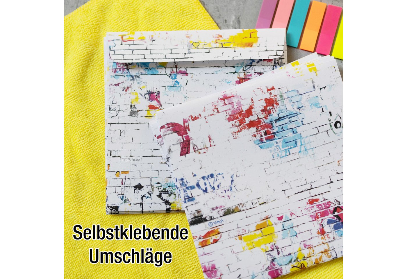 TOBJA Einladungskarten 10 Einladungskarten Eule inkl Umschläge und Sticker, Kindergeburtstag Junge Geburtstag Einladung Kinder Bild 2