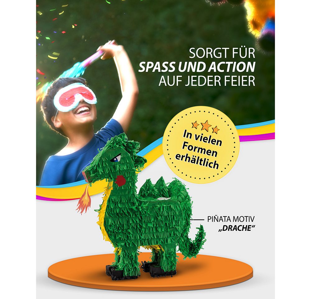 Party Factory Pinata Pinata Drache, stabil Bild 5
