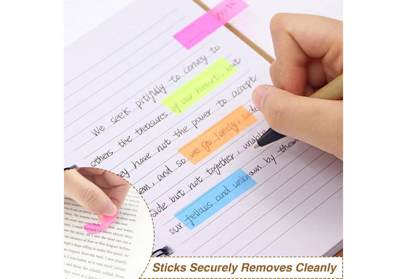 FELIXLEO Haftnotizblock 1600 Seitenmarker Selbstklebend Haftnotizen Index Tabs Schreibbar Bild 5